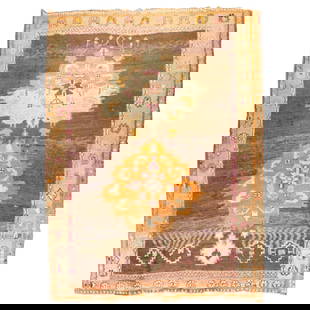 Zabihi Collection Arts and Crafts Floral Turkish Kars Rug 84 x 112 Wool Hand-Knotted: Zabihi Collection Arts and Crafts Floral Turkish Kars Rug 84 x 112 Wool Hand-Knotted Introducing the Zabihi Collection Floral Turkish Kars Rug, a stunning piece that showcases the elegance of Arts