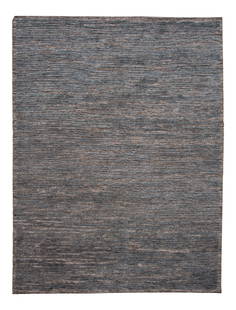 21st Century Textured High Low Wool Rug 8'10 x 11'10 Dark Gray: 21st Century Textured High Low Wool Rug 8'10 x 11'10 Dark Gray This stunning 21st Century Modern Textured High Low Indian Rug features a hand-knotted wool construction with a denim field and elegant