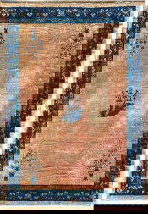 12' x 15.4' Antique Art Deco Chinese Area Rug Handwoven Wool: 12' x 15.4' Antique Art Deco Chinese Area Rug Handwoven Wool Introducing a captivating Antique Art Deco Chinese Rug, measuring 12' x 15'. This exquisite area rug showcases intricate designs and vibran