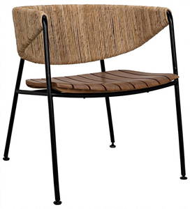 Noir Helena Chair Transitional Style Semi-Gloss Finish