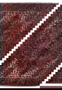 9.8x12.6 Handmade Persian Heriz Rug Salmon Red Wool Vintage Iran: 9.8x12.6 Handmade Persian Heriz Rug Salmon Red Wool Vintage Iran Transform your living space with this stunning 9.8 x 12.6 Handmade Traditional Persian Heriz Rug. Crafted by skilled Persian artisans,