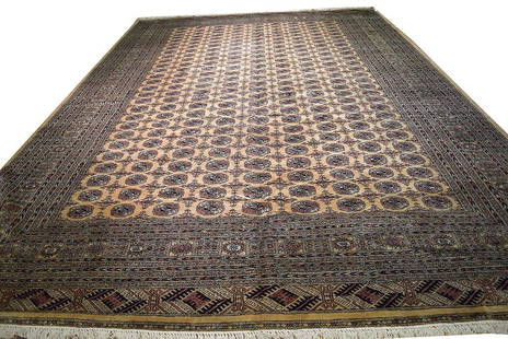 11.3 x 15.3 Beige Traditional Hand-knotted Area Rug from Iran: 11.3 x 15.3 Beige Traditional Hand-knotted Area Rug from Iran Enhance your living space with this exquisite 11.3 x 15.3 Beige Traditional Hand-knotted Rug, crafted by skilled Persian artisans. Featuri