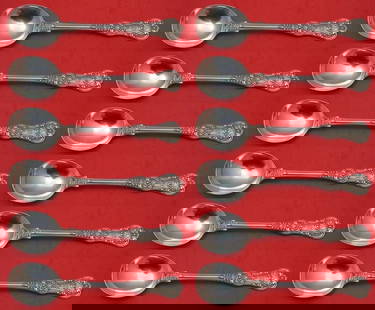 Tiffany & Co English King Sterling Silver Soup Spoon Set 12 Pieces 8 Inch: Tiffany & Co English King Sterling Silver Soup Spoon Set 12 Pieces 8 Inch Discover the timeless elegance of the English King pattern by Tiffany & Co. This exquisite 12-piece set of gumbo soup spoons,