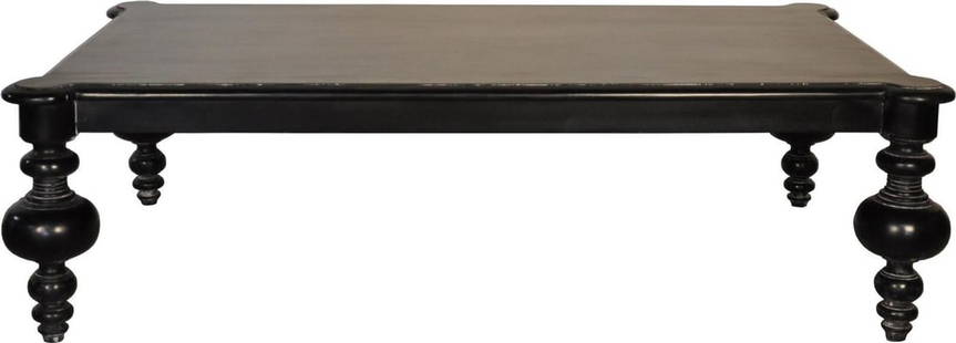 Traditional Graff Hand-Rubbed Black Coffee Table: Traditional Graff Hand-Rubbed Black Coffee Table Enhance your living space with this Traditional Graff Black Coffee Table, showcasing a timeless English Traditional style. Crafted from mahogany veneer