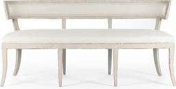 Zentique Lorand Bench 62" Alabaster Victorian Style Furniture