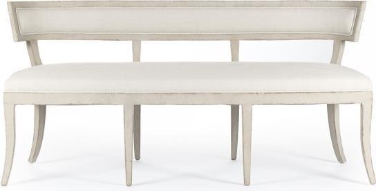 Zentique Lorand Bench 62" Alabaster Victorian Style Furniture