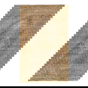 1960s Handmade Persian Wool Rug 4'9 x 7'7 Tribal Design Brown: 1960s Handmade Persian Wool Rug 4'9 x 7'7 Tribal Design Brown Discover this stunning vintage Persian rug, handcrafted with meticulous care in the 1960s. This distressed piece features a rich brown col