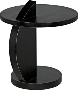 Regency Mahogany Side Table Hand-Rubbed Black Finish 25H x 22W x 22D: Regency Mahogany Side Table Hand-Rubbed Black Finish 25H x 22W x 22D This elegant Reed Collection side table combines modern design with a vintage style, featuring a hand-rubbed black finish that enha