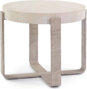 John-Richard Kano Cream Silver Side Table Contemporary Design: John-Richard Kano Cream Silver Side Table Contemporary Design Enhance your living space with the stylish Kano Side Table, featuring a contemporary design that seamlessly blends cream and silver tones.