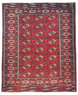Vintage Handmade Red Wool Oriental Tribal Floral Area Rug 4'7 x 5'8: Vintage Handmade Red Wool Oriental Tribal Floral Area Rug 4'7 x 5'8 Enhance your space with this vintage handmade red oriental rug, featuring a tribal floral design that adds a touch of elegance to