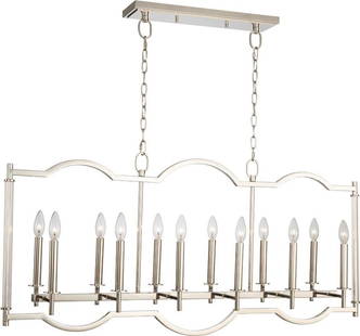 12-Light Polished Nickel Island Light for Dining Spaces: 12-Light Polished Nickel Island Light for Dining Spaces Illuminate your dining space with the Elegant Provence Lighting fixture, a stunning 12-light island chandelier designed to enhance your home dec