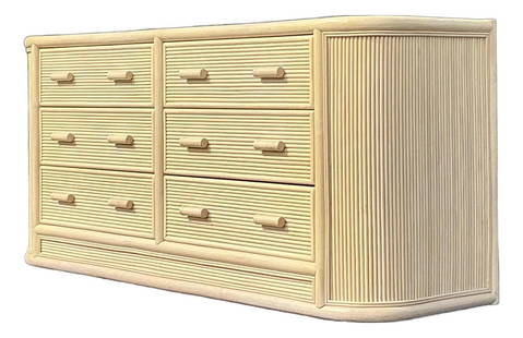 Vintage Washed Rattan Dresser with 8 Drawers for Coastal Decor: Vintage Washed Rattan Dresser with 8 Drawers for Coastal Decor Transform your living space with this Vintage Washed Rattan Dresser, designed to enhance your coastal-inspired decor. This exquisite piec