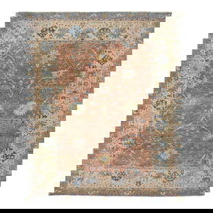 Handmade Brown Wool Tabriz Style Rug 8'1 x 9'10: Handmade Brown Wool Tabriz Style Rug 8'1 x 9'10 Apadana's Artisan Line offers a reimagined take on antique rugs, providing an elegant way to infuse any space with a striking antique aesthetic. Each ru