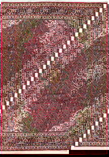 Handcrafted 7' x 10' 5' Persian Bijar Rug with Traditional Designs: Handcrafted 7' x 10' 5' Persian Bijar Rug with Traditional Designs Experience the elegance of this handcrafted 7' x 10' 5" Persian Bijar rug, made by skilled Persian artisans. Adorned with traditional