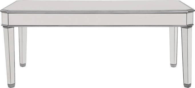 Elegant Lighting Hand-Rubbed Clear Silver Dining Table 30H x 60W x 32D: Elegant Lighting Hand-Rubbed Clear Silver Dining Table 30H x 60W x 32D Elevate your dining experience with this stunning Hand-Rubbed Reflective Dining Table, designed in a contemporary style. Crafted