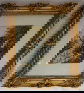 19th Century Watercolor by Johann Friedrich Dietler Framed Painting: 19th Century Watercolor by Johann Friedrich Dietler Framed Painting Discover a stunning original 19th-century watercolor painting by the renowned Swiss artist Johann Friedrich Dietler, created between