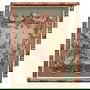 Antique 19th Century Aubusson Gouache Tapestry in Gilt Frame