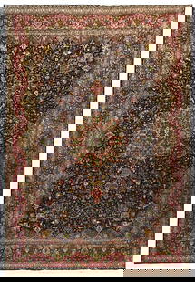 Exquisite 13.2 x 19.9 Persian Tabriz Rug Wool Silk Hand-Knotted Iran: Exquisite 13.2 x 19.9 Persian Tabriz Rug Wool Silk Hand-Knotted Iran Elevate your living space with this exquisite 13.2 x 19.9 Super Fine Persian Tabriz Rug, a true masterpiece handcrafted in Iran. Th