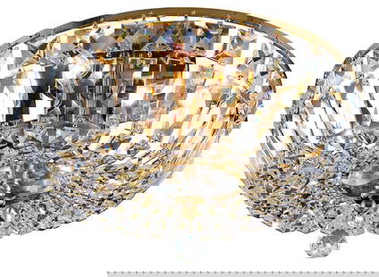 Artistry Vienna 4-Light Flush Mount Chandelier 24K Gold Asfour Crystal: Artistry Vienna 4-Light Flush Mount Chandelier 24K Gold Asfour Crystal Illuminate your space with this stunning 4-light flush mount chandelier from the Vienna Collection. Featuring a high-quality 24K