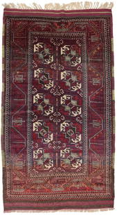 Vintage Tribal Wool Rug 4'4 X 7'9 ft Geometric Burgundy Boho Style: Vintage Tribal Wool Rug 4'4 X 7'9 ft Geometric Burgundy Boho Style Elevate your space with this exquisite Vintage Tribal Burgundy Rug, a perfect blend of boho style and farmhouse charm. This original