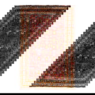 5'4 x 8' Vintage Shiraz Persian Handmade Wool Rug Burgundy Red: 5'4 x 8' Vintage Shiraz Persian Handmade Wool Rug Burgundy Red Enhance your living space with this stunning vintage Shiraz Persian wool rug, meticulously handmade to perfection. Featuring a rich burgu