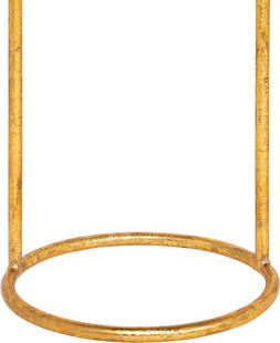 Mid-Century Modern Gold Leaf Agate Round Side Table 24" H: Mid-Century Modern Gold Leaf Agate Round Side Table 24" H Enhance your living space with the Jenay Gold Leaf Agate Round Side Table, a stunning piece that combines functionality with elegance. This mi