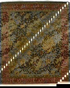 Rare 7'8 x 9'5 Hand-Knotted Floral Oriental Wool Rug: Rare 7'8 x 9'5 Hand-Knotted Floral Oriental Wool Rug Enhance your living space with this rare classic Oriental rug, featuring an exquisite floral design that adds a touch of elegance to any room. Made