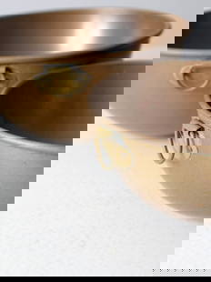 Heritage Collection Vintage Copper Mixing Bowls Pair with Brass Rings: Heritage Collection Vintage Copper Mixing Bowls Pair with Brass Rings This charming pair of vintage copper mixing bowls from our Heritage Collection embodies rustic European country warmth. Featuring