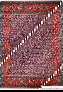 Handcrafted Semi Antique Persian Tabriz Herati Rug 9'6 x 12'8: Handcrafted Semi Antique Persian Tabriz Herati Rug 9'6 x 12'8 Discover the elegance of this handcrafted 9' 6" x 12' 8" Semi Antique Persian Tabriz Herati Rug. Skillfully made by talented Persian artis