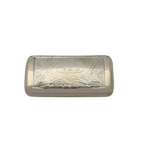 Antique 925 Sterling Silver Handmade Engraved Snuff Spice Box 1 x 1.75 x 3.5: Antique 925 Sterling Silver Handmade Engraved Snuff Spice Box 1 x 1.75 x 3.5 Discover the charm of this old antique 925 sterling silver snuff spice box, showcasing exquisite handmade engraved designs.