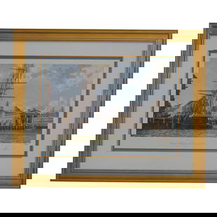Artist Signed Boston Harbor Tall Ship Framed Lithograph 29.5 x 24 in Gold Frame: Artist Signed Boston Harbor Tall Ship Framed Lithograph 29.5 x 24 in Gold Frame Experience the beauty of maritime art with this stunning framed lithograph depicting the Boston Harbor tall ship. Create