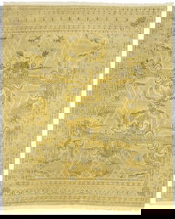Hand-Knotted Floral Tibetan Rug 8'2 x 9'10 Wool Area Rug: Hand-Knotted Floral Tibetan Rug 8'2 x 9'10 Wool Area Rug Enhance your living space with this exquisite Hand-Knotted Floral Classic Style Tibetan Oriental Rug. Measuring 8'2" x 9'10", this beautiful ar