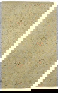 Handmade Oushak Floral Design Area Rug Wool 5x8 ft: Handmade Oushak Floral Design Area Rug Wool 5x8 ft Enhance your home decor with this exquisite Handmade Oushak Turkish Oriental Rug, featuring a floral design that brings a touch of elegance to any ro