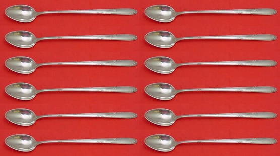 Towle Madeira Sterling Silver Iced Tea Spoon Set 12 pcs 7 7/8": Towle Madeira Sterling Silver Iced Tea Spoon Set 12 pcs 7 7/8" Enhance your dining experience with this elegant 12-piece set of iced tea spoons from the Madeira pattern by Towle. Each spoon measures 7