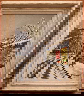 Evelyn Firmin Oil Painting from Elizabeth Taylor Estate: Evelyn Firmin Oil Painting from Elizabeth Taylor Estate Discover a stunning original oil on board painting by Evelyn Firmin, a renowned French-American artist, formerly part of Elizabeth Taylor's esta
