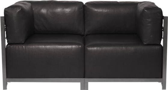 Howard Elliott Avanti Axis Black Loveseat Contemporary Design 30H 65W 32.5D