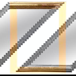 19th Century Louis Philippe Giltwood Wall Mirror with Floral Motifs: 19th Century Louis Philippe Giltwood Wall Mirror with Floral Motifs This exquisite 19th Century French Louis Philippe Giltwood Wall Mirror features a beautifully crafted rectangular frame adorned with