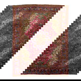 Vintage Handmade Persian Wool Rug 9'9 x 12'9 Red Floral Design: Vintage Handmade Persian Wool Rug 9'9 x 12'9 Red Floral Design Enhance your space with this exquisite vintage handmade Persian wool rug, showcasing a captivating rich red field embellished with an int
