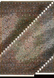 Exquisite 8.9x11.9 Multi-Color Hand-Knotted Persian Area Rug: Exquisite 8.9x11.9 Multi-Color Hand-Knotted Persian Area Rug Enhance your living space with this exquisite 8.9 x 11.9 Multi-Color Semi-Antique Persian Rug, handcrafted by skilled Persian artisans. Fea