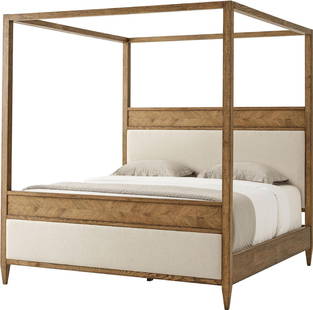 Theodore Alexander Nova Collection California King Canopy Bed: Theodore Alexander Nova Collection California King Canopy Bed Introducing the Luxurious Dawn Canopy Bed from Theodore Alexander, a stunning centerpiece for any bedroom. This exquisite canopy bed is cr