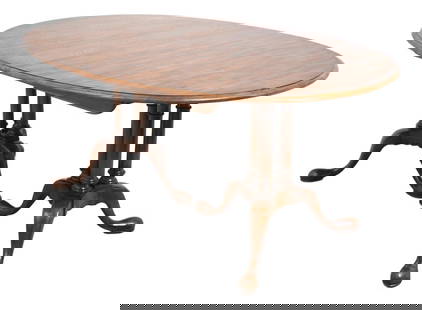 Baker George III Style Walnut Dining Table with 3 Leaves: Baker George III Style Walnut Dining Table with 3 Leaves This is a George III style walnut dining room table by Baker, showcasing high-quality construction in an English style. It features an original