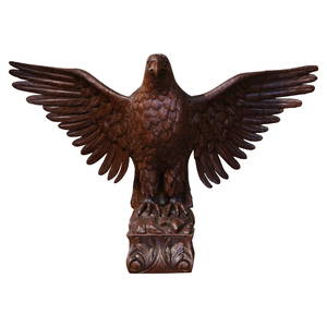 19th Century French Hand-Carved Oak Imperial Eagle Sculpture