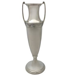 Antique 925 Sterling Silver Tall Elegant Flower Vase 17 Inches: Antique 925 Sterling Silver Tall Elegant Flower Vase 17 Inches This stunning antique tall flower vase is crafted from 925 sterling silver, showcasing exquisite handmade ornate designs. Its shiny and s