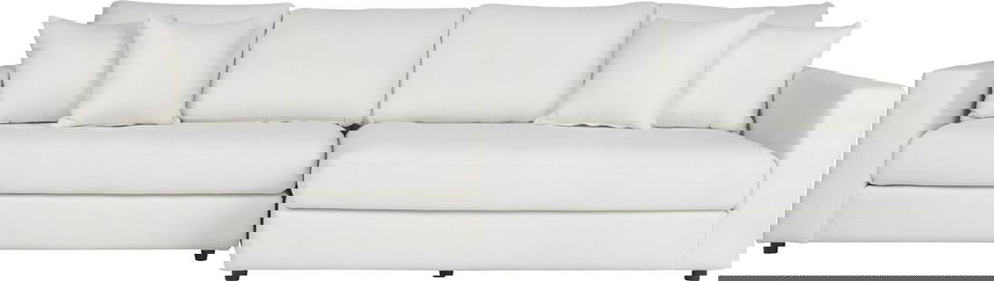 Sophisticated Ivory Chaise Sectional Sofa: Sophisticated Ivory Chaise Sectional Sofa Elevate your living space with the Sophisticated Ivory Maxine Chaise Sectional Sofa, designed for both comfort and style. This luxurious sectional features a