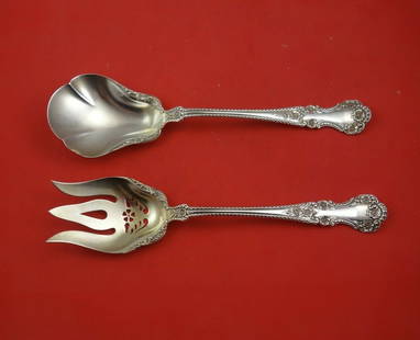 Gorham Cambridge Sterling Silver Salad Serving Set 2pc 3-Tine Fork 10.25": Gorham Cambridge Sterling Silver Salad Serving Set 2pc 3-Tine Fork 10.25" This elegant Cambridge salad serving set by Gorham features a 2-piece design, including a 3-tine fork and a serving spoon, cra