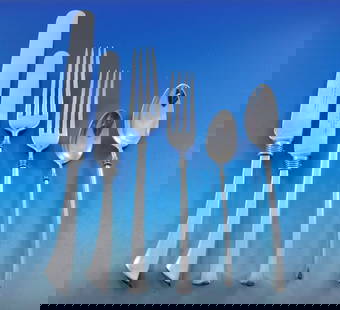 Gorham Angelo Sterling Silver Flatware Set 75 pcs Rare 1870s: Gorham Angelo Sterling Silver Flatware Set 75 pcs Rare 1870s Discover the exquisite Angelo by Gorham Sterling Silver Flatware Set, an exceptionally rare collection from the late 19th century. Crafted
