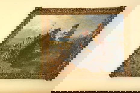 19th Century Oil Painting by J.J. Hill Romantic Lovers: 19th Century Oil Painting by J.J. Hill Romantic Lovers Discover this stunning 19th century oil on canvas painting by the renowned artist John James Hill, known for his exquisite realism. This original