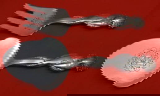 Georg Jensen Ornamental No. 55 Sterling Silver Fish Serving Set 2-Pc 10 1/2": Georg Jensen Ornamental No. 55 Sterling Silver Fish Serving Set 2-Pc 10 1/2" This exquisite 2-piece fish serving set, part of the Ornamental No. 55 pattern by Georg Jensen, showcases the artistry of M