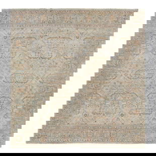 Apadana Artisan Line Handmade Geometric Wool Rug 10' x 10'2' Gray: Apadana Artisan Line Handmade Geometric Wool Rug 10' x 10'2' Gray Transform your living space with this exquisite Modern Indian Handmade Geometric Wool Rug. Part of Apadana's Artisan Line, this rug