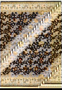 Handmade 9x12 Black Beige Gold Vegetable Dyed Chobi Rug: Handmade 9x12 Black Beige Gold Vegetable Dyed Chobi Rug Elevate your living space with this exquisite 9 x 12 Natural Black, Beige, and Gold Vegetable Dyed Chobi Rug. Handcrafted by skilled artisans,